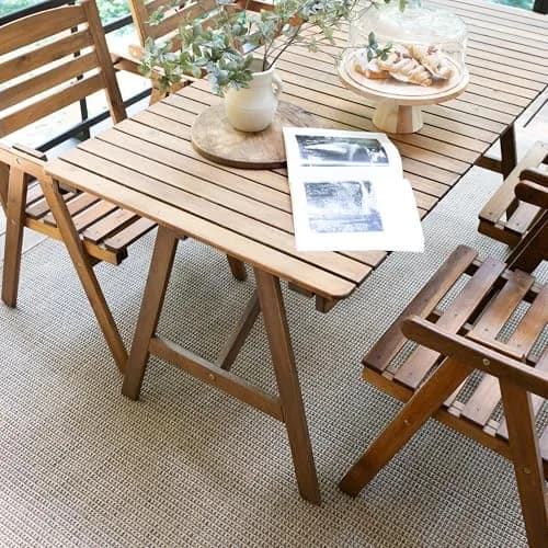 Oriental Weavers Karavia Indoor/Outdoor Rug 7'6" x 5'3" Light Brown | Water & Fade Resistant thumbnail 8