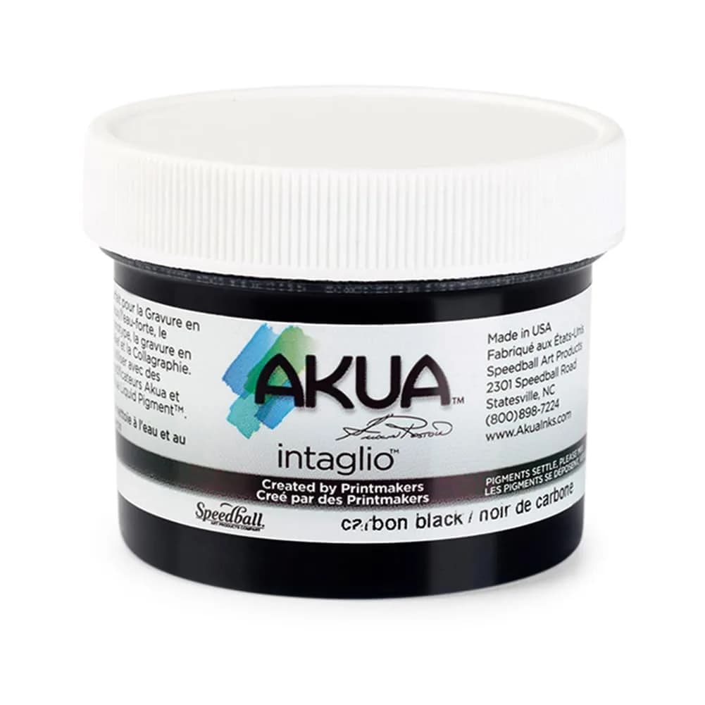 Akua Intaglio Water-Based Ink, Carbon Black, 59ml (2 fl oz) | Printmaking Ink for Etching & Monotype - main product image