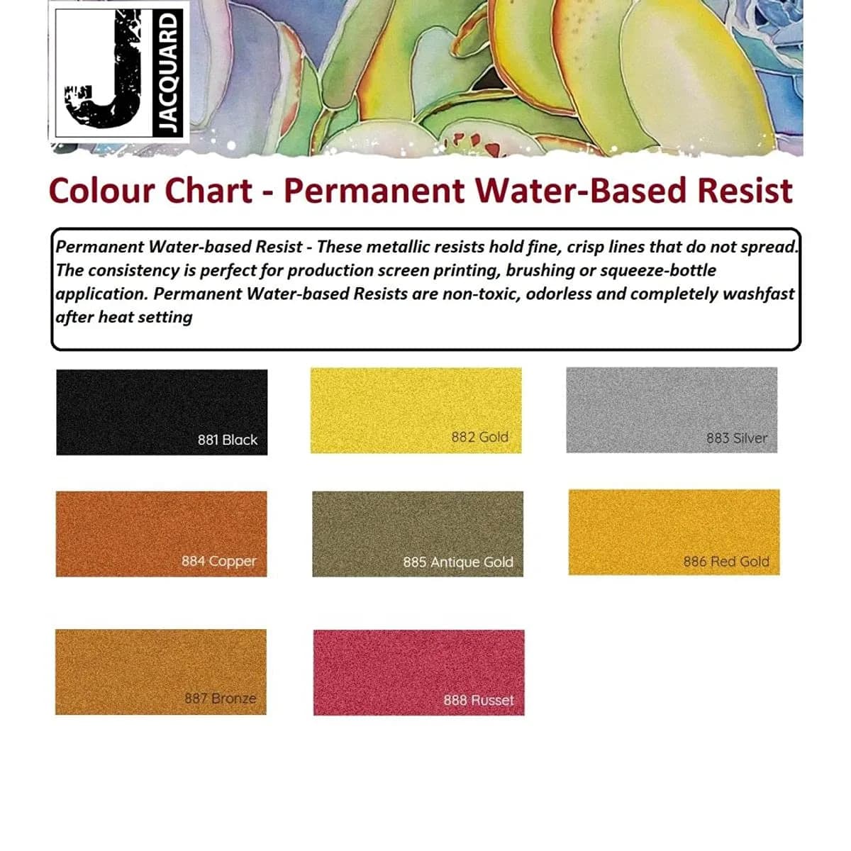 Jacquard Black Permanent Water-Based Resist - 2.25 Ounce (66.54 ml) for Screen Printing - view 4