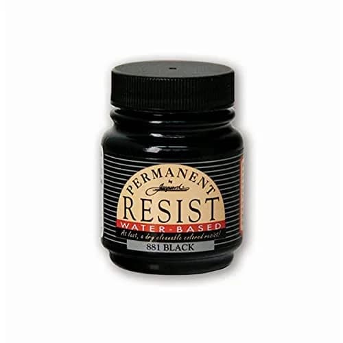 Jacquard Permanent Water-Based Resist Gold 66.54 ml (2.25 Fl Oz) | Crisp Lines for Screen Printing — Black / 2.25 Ounce