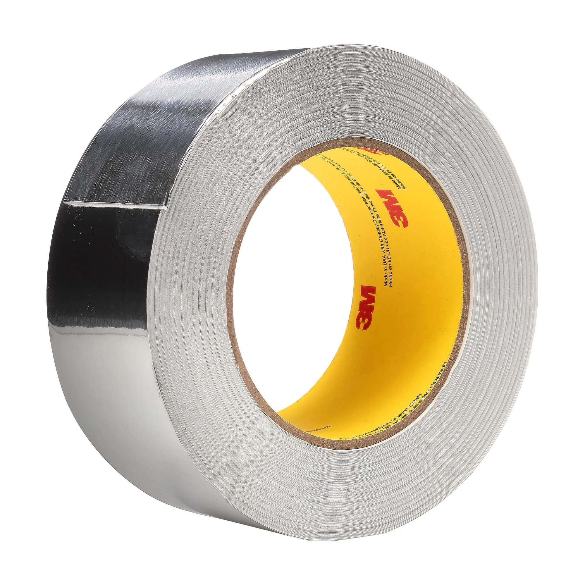 3M Aluminum Foil Tape 3380 Silver 48 mm x 45 m | High-Temperature, Weather-Resistant Sealant - main product image