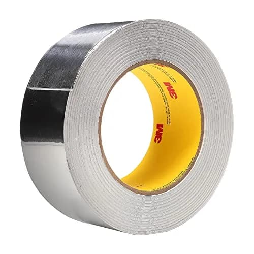 3M Aluminum Foil Tape 3380 Silver 48 mm x 45 m | High-Temperature, Weather-Resistant Sealant thumbnail 1