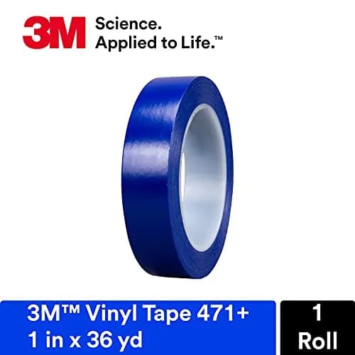3M Vinyl Tape 471+ 1 in x 36 yd | Fine Line Masking Tape for Painting, Indigo, 1 Roll thumbnail 2
