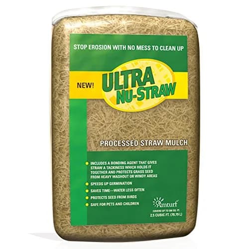Ultra Nu-Straw Mulch Tan 2.5 cu. Ft. Bag | Erosion Protection & Easy Handling thumbnail 1