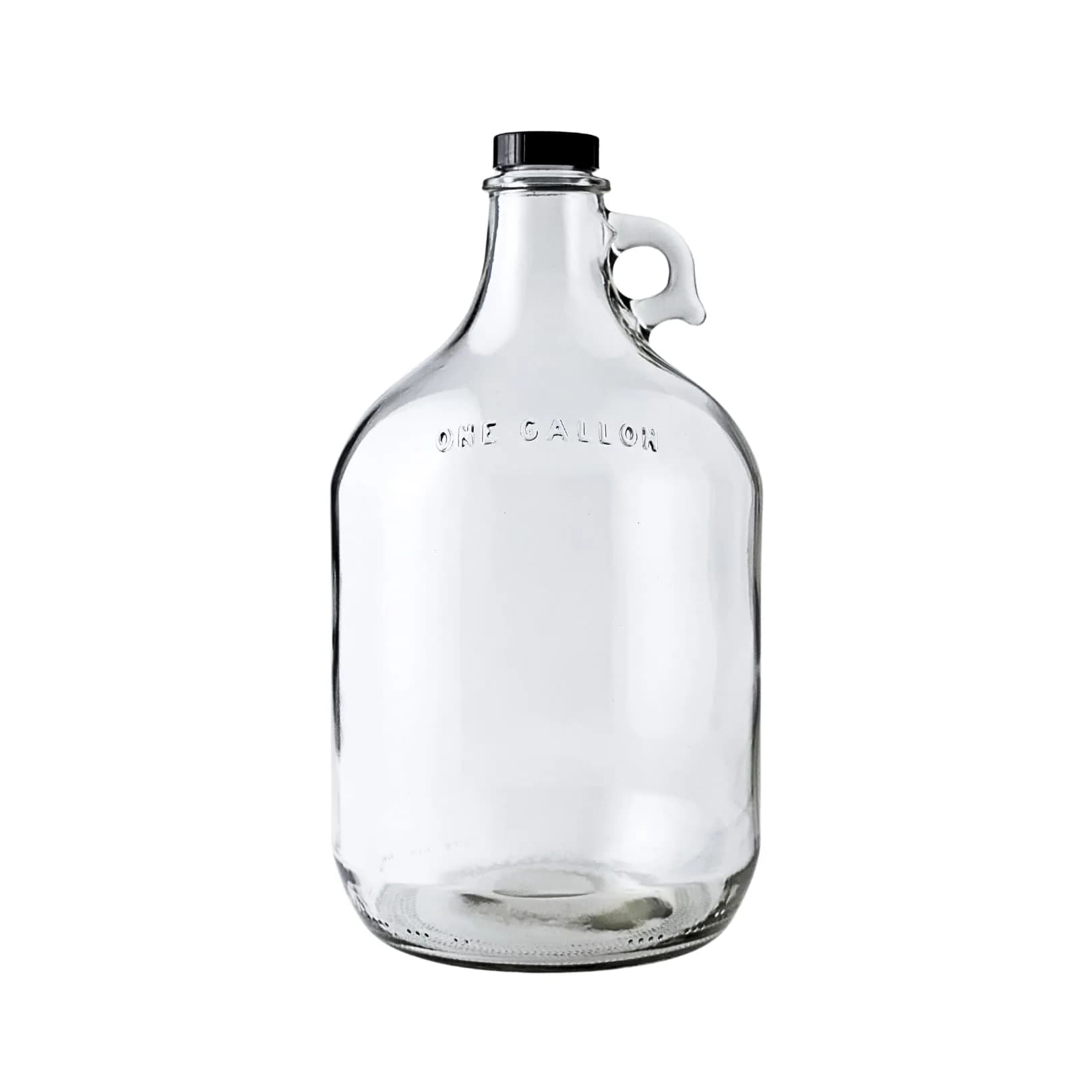 FastRack Glass Water Bottle Includes 38 mm Polyseal Cap 1 gal | Durable, Reusable & Clear — Clear