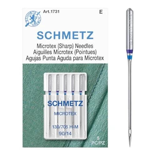 SCHMETZ Microtex Sharp Sewing Machine Needles 90/14 (100-Pack) | Precision Quilting & Topstitching thumbnail 4