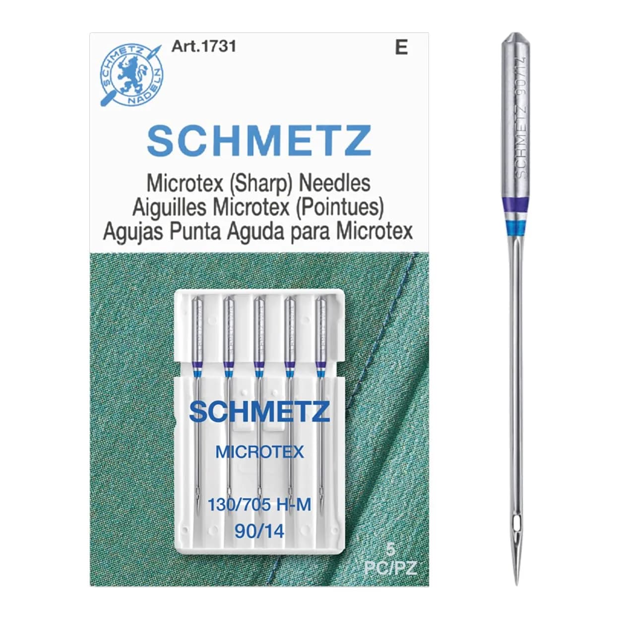SCHMETZ Microtex Sharp Sewing Machine Needles 90/14 (100-Pack) | Precision Quilting & Topstitching - view 4