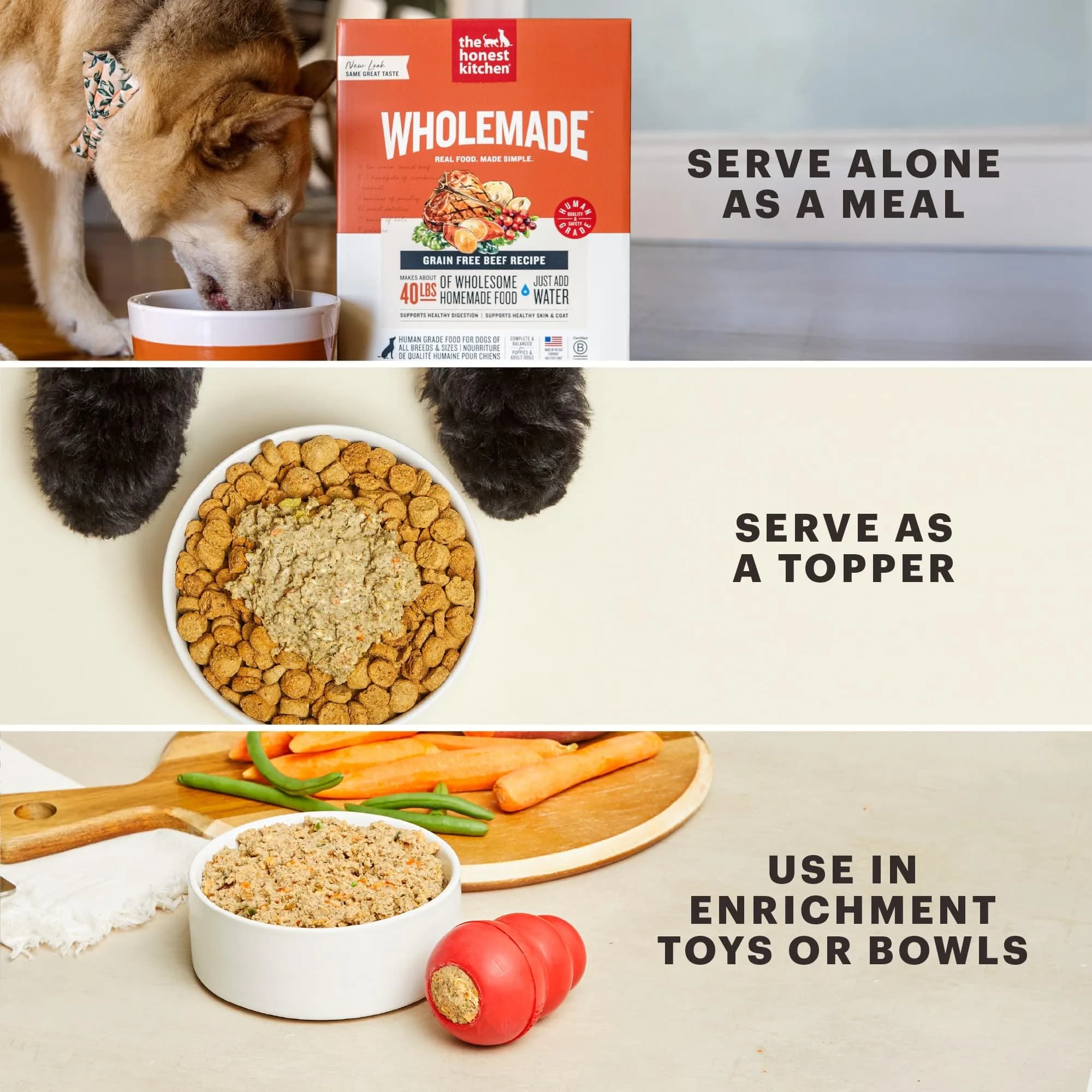 The Honest Kitchen Wholemade Grain Free Turkey Recipe Dehydrated Dog Food 10 lb (4.54 kg) | Supports Digestion & Coat - view 8