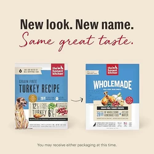 The Honest Kitchen Wholemade Grain Free Turkey Recipe Dehydrated Dog Food 10 lb (4.54 kg) | Supports Digestion & Coat thumbnail 2