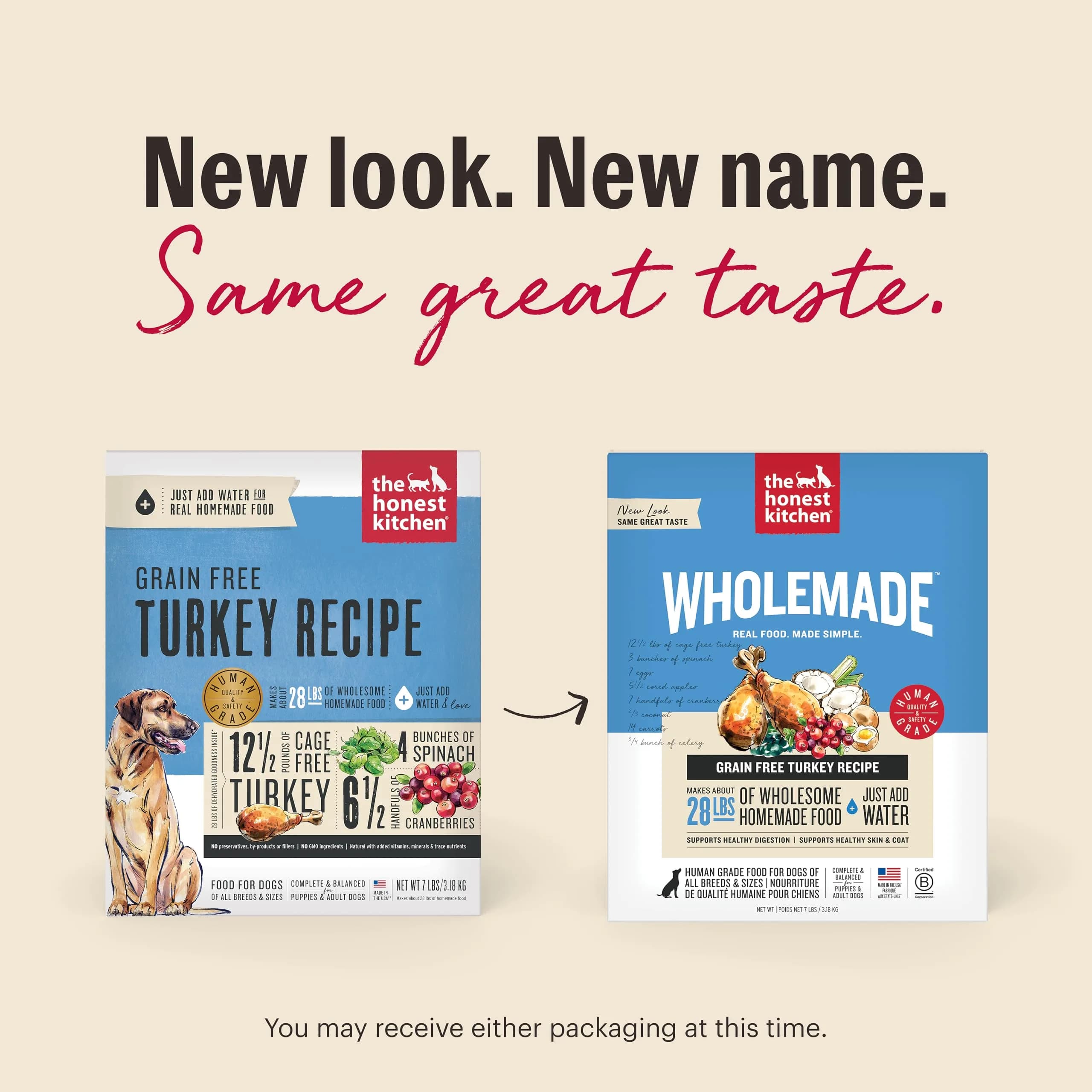 The Honest Kitchen Wholemade Grain Free Turkey Recipe Dehydrated Dog Food 10 lb (4.54 kg) | Supports Digestion & Coat - view 2