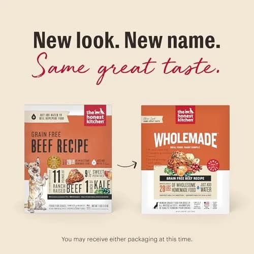 The Honest Kitchen Wholemade Grain Free Beef Recipe Dehydrated Dog Food 10 lb (4.54 kg) | Makes 40 lbs of Wholesome Food thumbnail 2