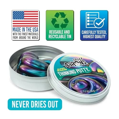 Crazy Aaron's Thinking Putty Super Scarab 96ml (3.2 oz) | Color-Shifting Sensory Toy for Kids and Adults thumbnail 5