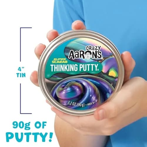 Crazy Aaron's Thinking Putty Super Scarab 96ml (3.2 oz) | Color-Shifting Sensory Toy for Kids and Adults thumbnail 3