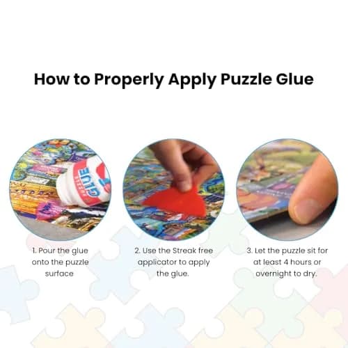 MasterPieces Clear Puzzle Glue 2 Pack 10 fl oz (295 ml) | USA-Imported Adhesive for Jigsaw Puzzles thumbnail 5