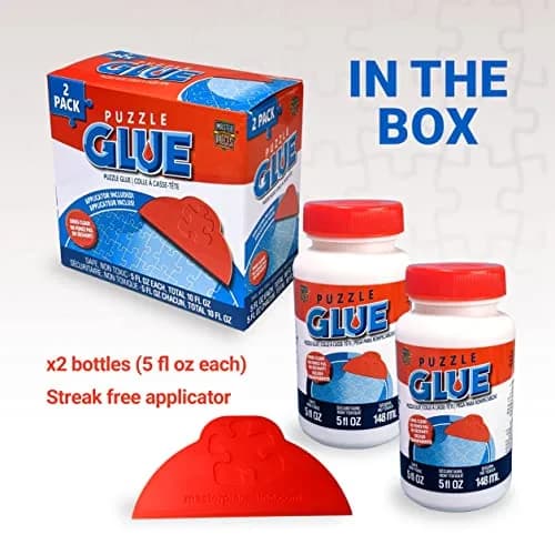 MasterPieces Clear Puzzle Glue 2 Pack 10 fl oz (295 ml) | USA-Imported Adhesive for Jigsaw Puzzles thumbnail 7