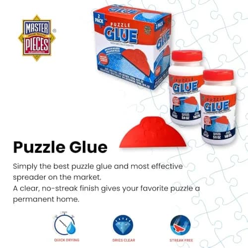 MasterPieces Clear Puzzle Glue 2 Pack 10 fl oz (295 ml) | USA-Imported Adhesive for Jigsaw Puzzles thumbnail 2