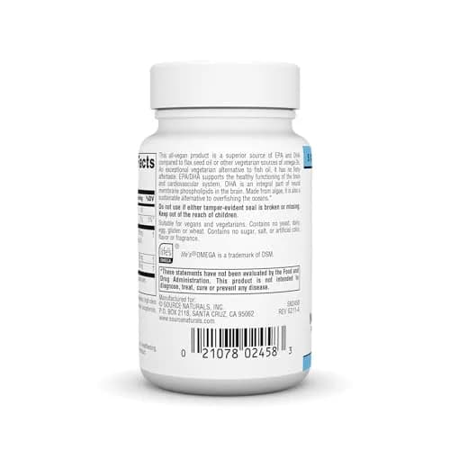 Source Naturals Vegan Omega-3s 300 mg | Vegetarian Fish Oil Alternative (70-120 chars) thumbnail 4