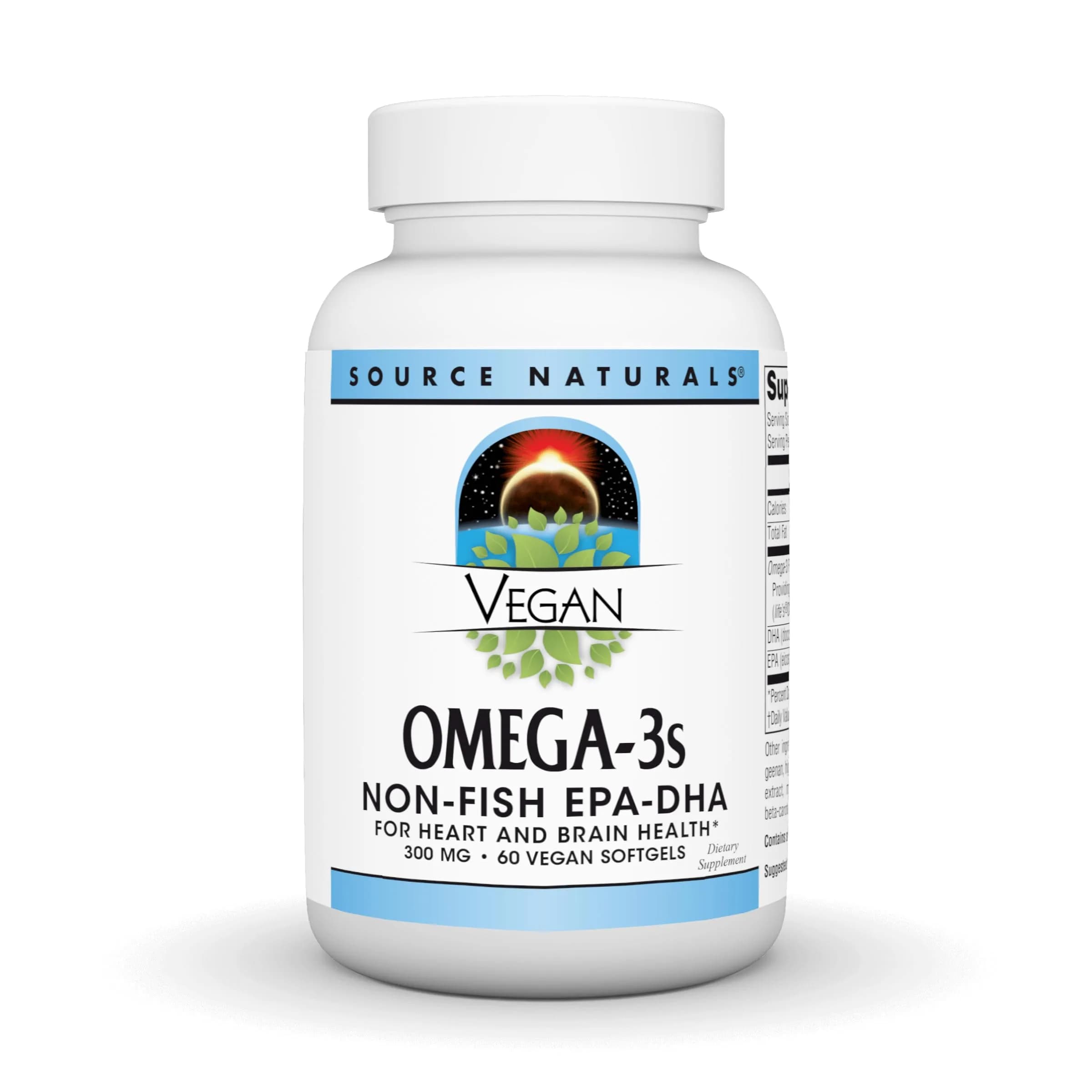 Source Naturals Vegan Omega-3s 300 mg | Vegetarian EPA-DHA for Heart & Brain Support (70-120 chars) — Softgel