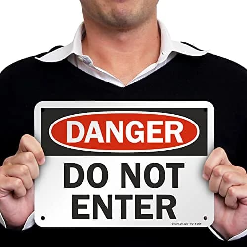 SmartSign Danger - Do Not Enter Sign | 7" x 10" Aluminum, OSHA Compliant, Heavy-Duty, 7 Year Durability thumbnail 2