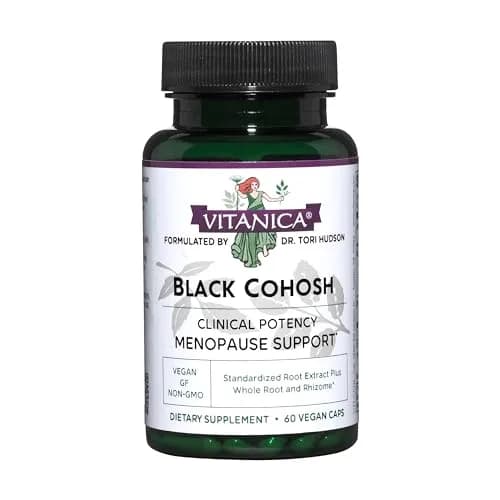 Vitanica Black Cohosh from Root & Rhizome Extract, Vegan, 60 Capsules | Menopause Support for Women thumbnail 1