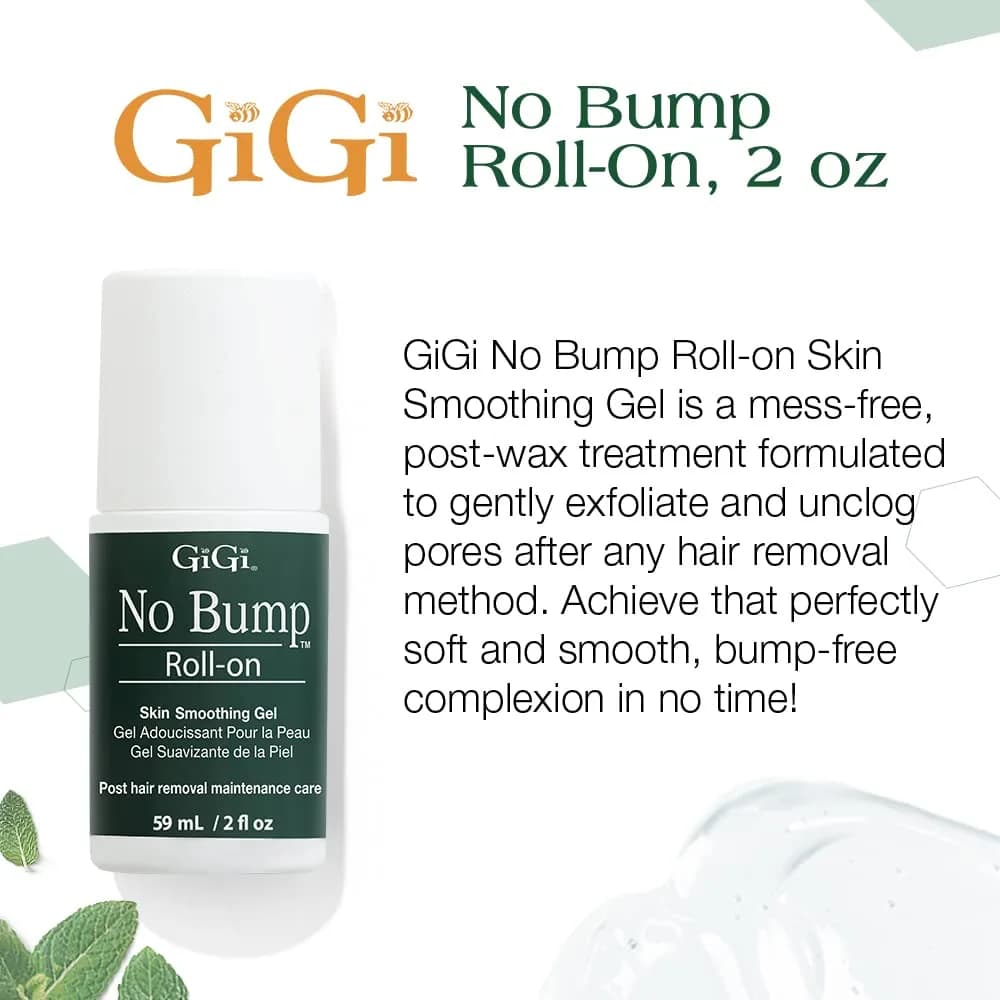 GIGI No Bump Roll-On – Ingrown Hair Treatment & Razor Bumps Remover for Women, Exfoliating BHA Salicylic Acid Skin Smoothing Gel Roller, Post Wax Care, 2 fl oz thumbnail 2