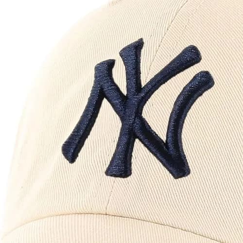47 MLB New York Yankees Men's Brand Clean Up Cap, Natural, One-Size | Garment Washed Cotton Twill Baseball Hat thumbnail 4