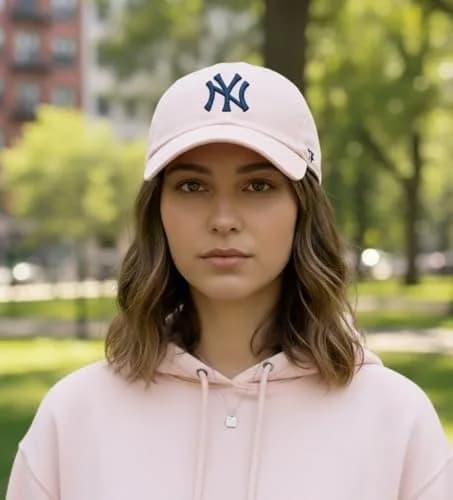 47 MLB New York Yankees Men's Brand Clean Up Cap, Natural, One-Size | Garment Washed Cotton Twill Baseball Hat thumbnail 2