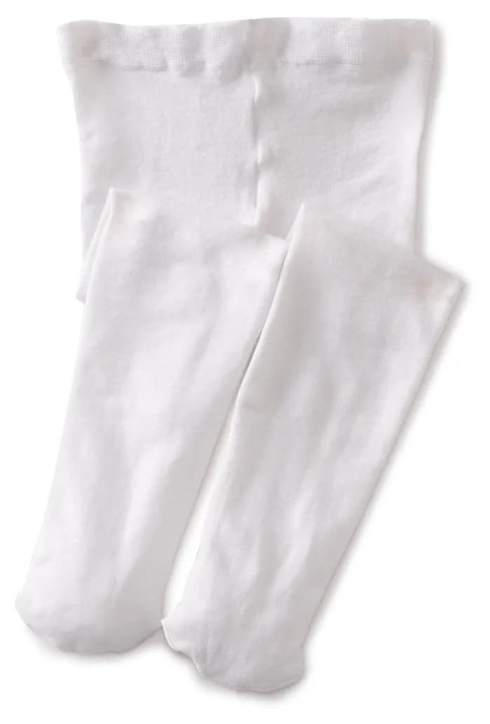 Jefferies Socks Baby Girls Infant Pima Tight White 0-6 Months | Soft Pima Cotton Blend for Year-Round Comfort