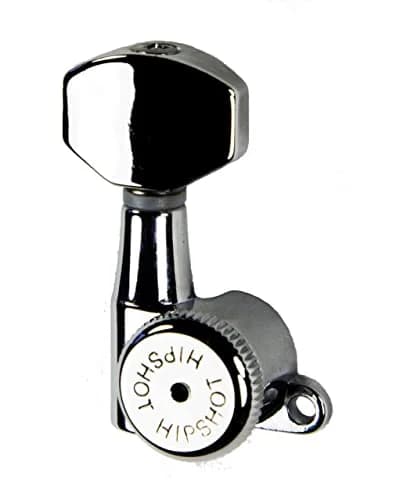 Hipshot Grip-Lock Enclosed Locking Tuners 6-Inline 21mm Post Chrome | Upgrade Your Guitar Tuning Stability thumbnail 1