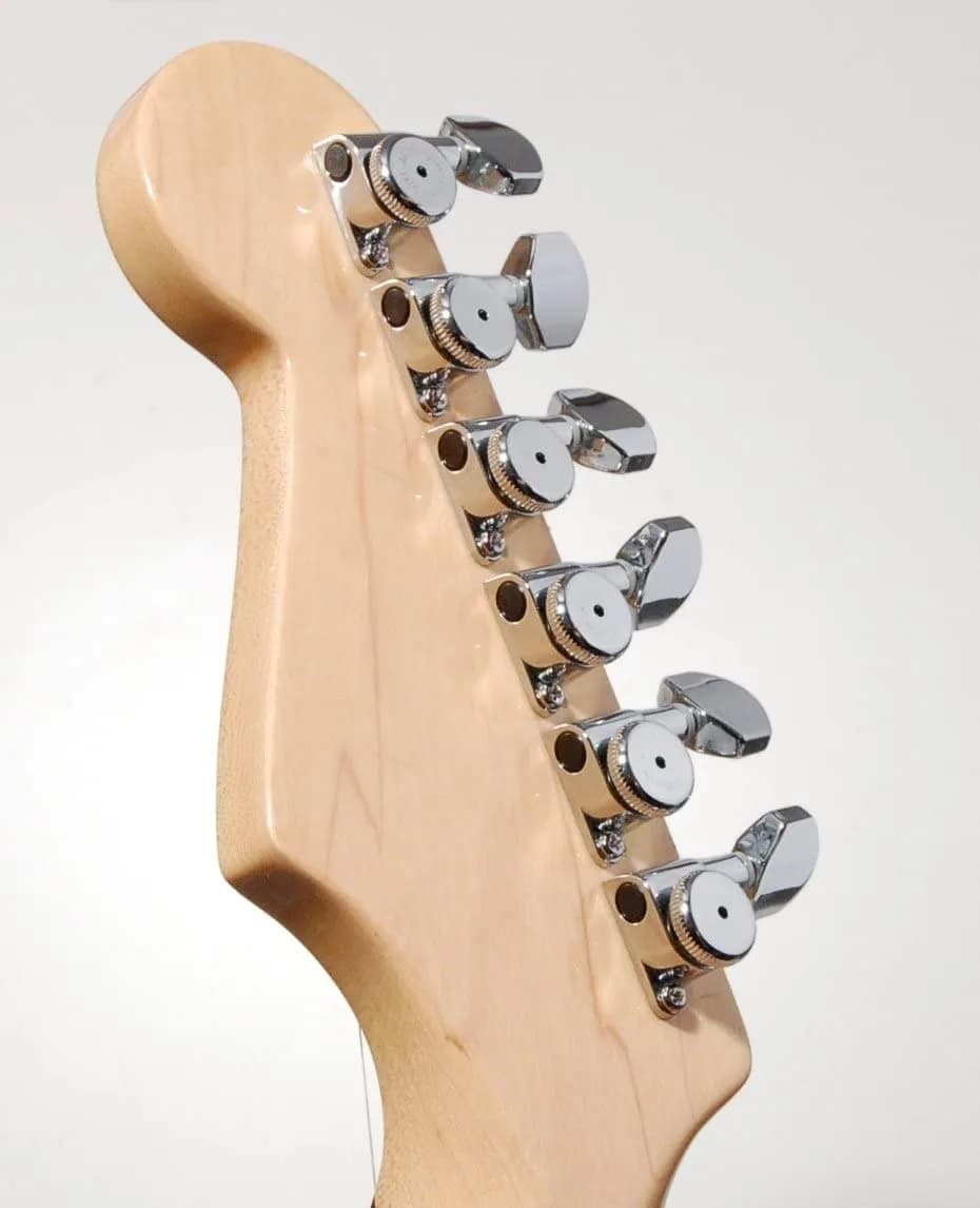 Hipshot Grip-Lock Enclosed Locking Tuners 6-Inline 21mm Post Chrome | Upgrade Your Guitar Tuning Stability - view 2