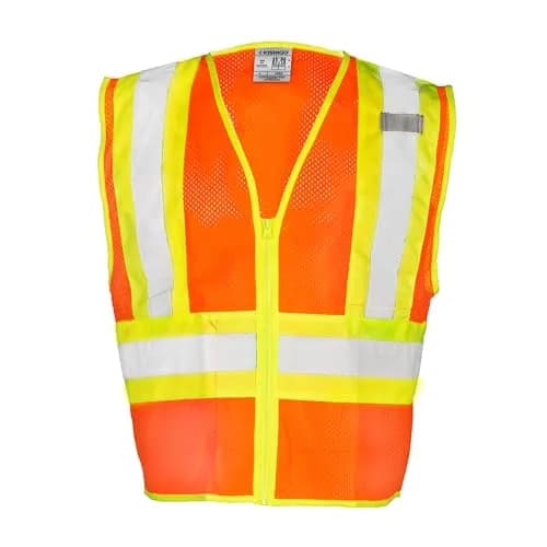 Kishigo High Visibility Reflective Mesh Vest 1055 | ANSI Type R/Class 2, Orange, L thumbnail 1