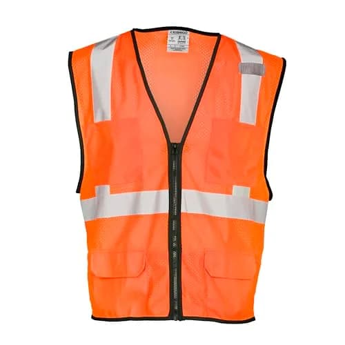 Kishigo 1191 Economy Series Ultra Cool Mesh 6 Pocket Vest, Fits 2X-Large and 3X-Large, Lime | ANSI 107 Type R Class 2 High-Visibility Vest thumbnail 4
