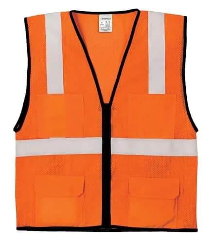 Kishigo 1191 Economy Series Ultra Cool Mesh 6 Pocket Vest, Fits 2X-Large and 3X-Large, Lime | ANSI 107 Type R Class 2 High-Visibility Vest thumbnail 2