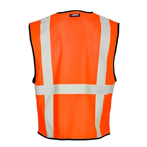 Kishigo 1191 Economy Series Ultra Cool Mesh 6 Pocket Vest, Fits 2X-Large and 3X-Large, Lime | ANSI 107 Type R Class 2 High-Visibility Vest thumbnail 3