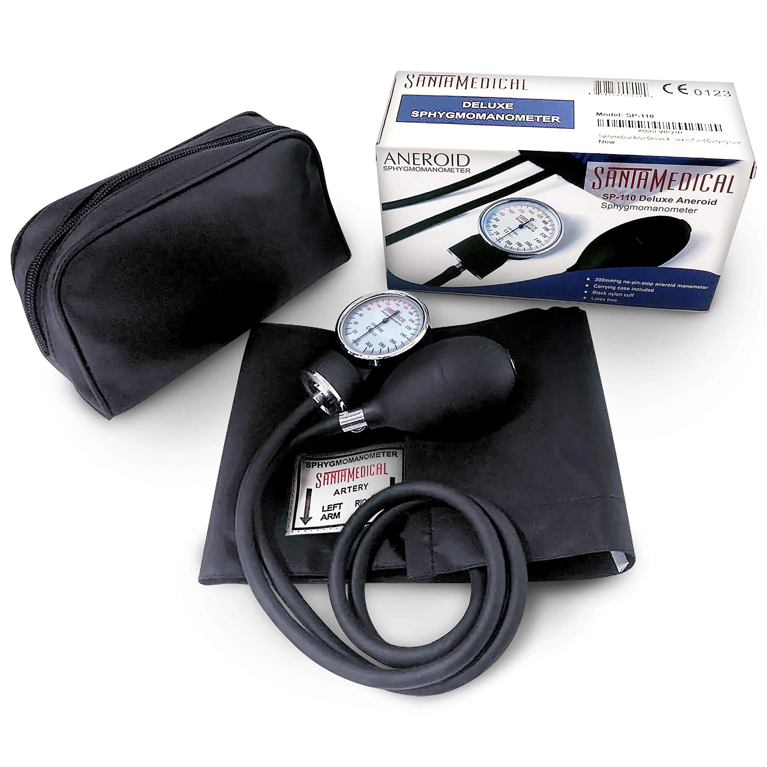 Santamedical Adult Deluxe Aneroid Sphygmomanometer Black | Accurate BP Readings for Confidence - view 5