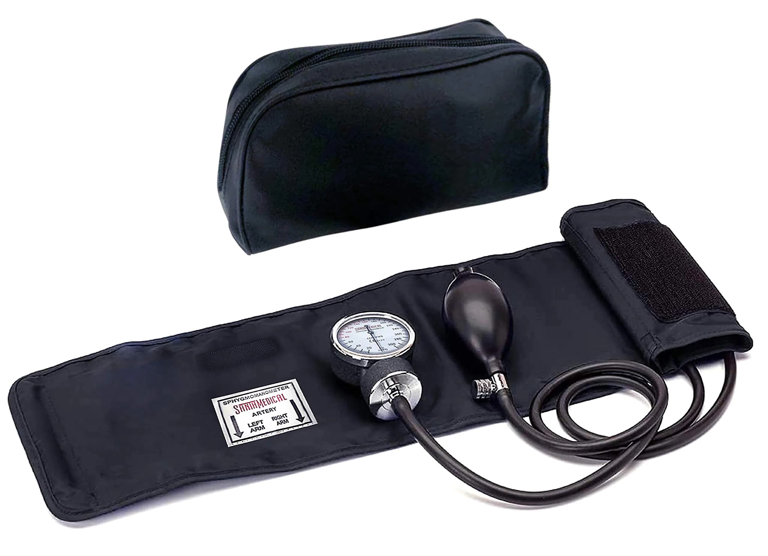 Santamedical Adult Deluxe Aneroid Sphygmomanometer Black | Accurate BP Readings for Confidence - view 2