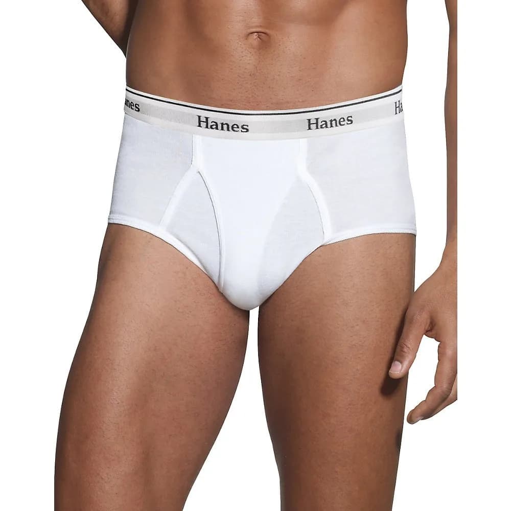 Hanes Ultimate Men's 3-Pack Full-Cut Briefs, White, 4X-Large | Ultra Soft Cotton & Comfort Flex Waistband