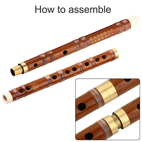 Kmise D Key Bamboo Flute Dizi Traditional Handmade Chinese Musical Instrument | 37.6 cm (14.8 in) thumbnail 5