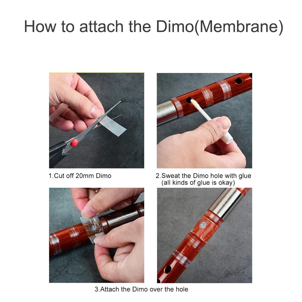 Kmise D Key Bamboo Flute Dizi Traditional Handmade Chinese Musical Instrument | 37.6 cm (14.8 in) - view 6