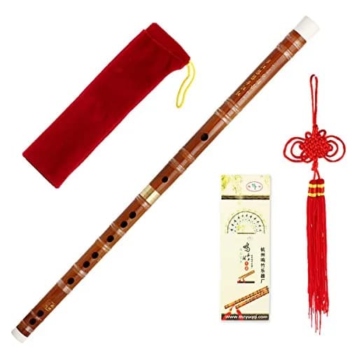 Kmise D Key Bamboo Flute Dizi Traditional Handmade Chinese Musical Instrument | 37.6 cm (14.8 in) thumbnail 1