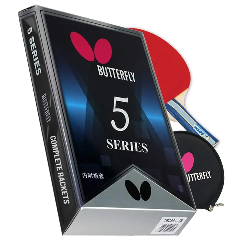 Butterfly B501FL Shakehand Table Tennis Racket Set with Case | 2.1mm Sponge, 80 Speed, 80 Spin, 70 Control - main product image