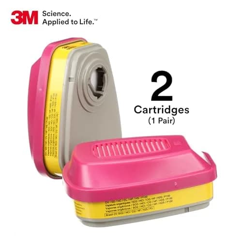 3M 60923 P100 Respirator Cartridge/Filter 2-Pack | Organic Vapor, Acid Gas & Particulate Protection thumbnail 4