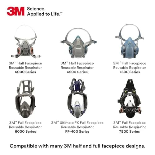 3M 60923 P100 Respirator Cartridge/Filter 2-Pack | Organic Vapor, Acid Gas & Particulate Protection thumbnail 6