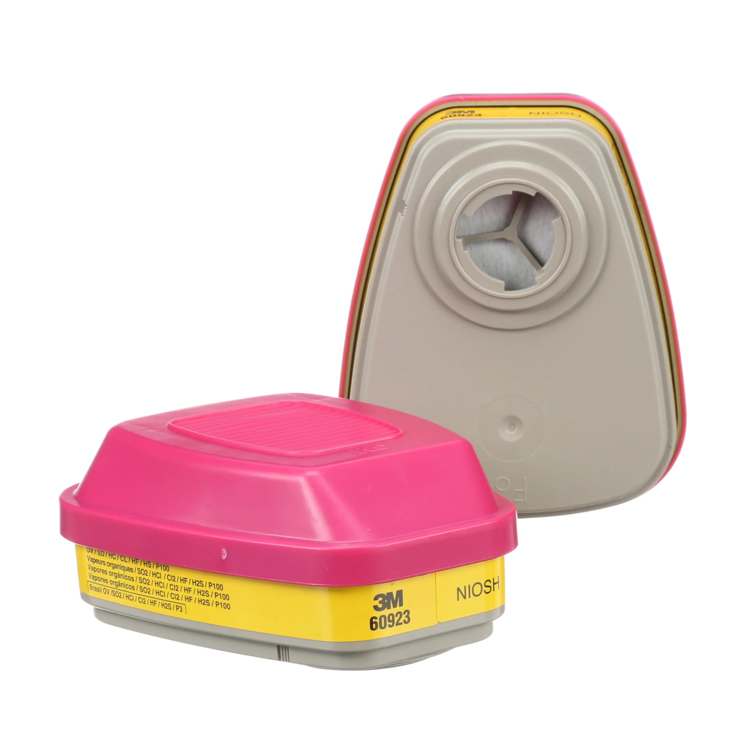 3M 60923 P100 Respirator Cartridge/Filter 2-Pack | Organic Vapor, Acid Gas & Particulate Protection - main product image