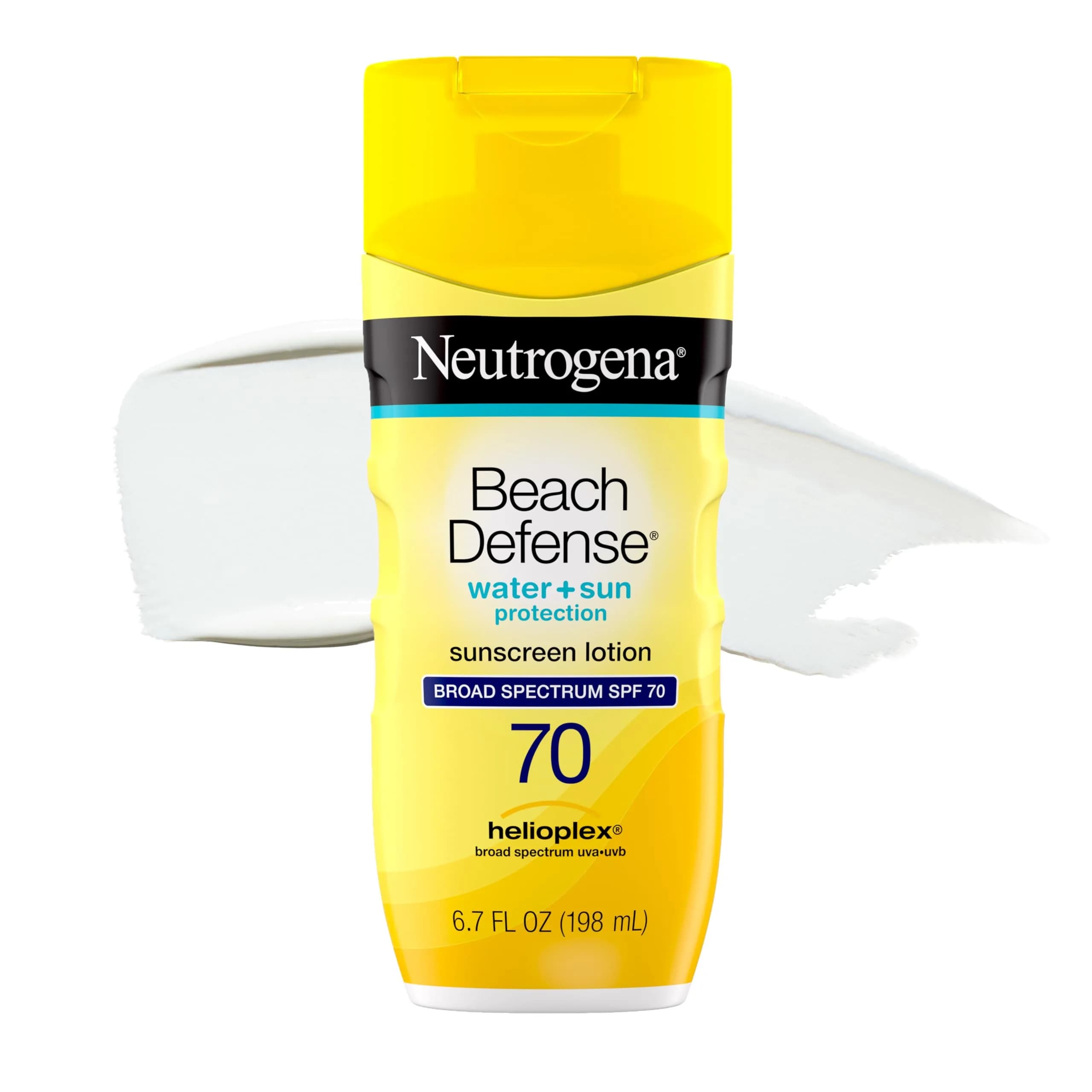 Neutrogena Beach Defense Sunscreen Lotion, SPF 70, 6.7 fl oz Bottle | Face & Body Protection - main product image