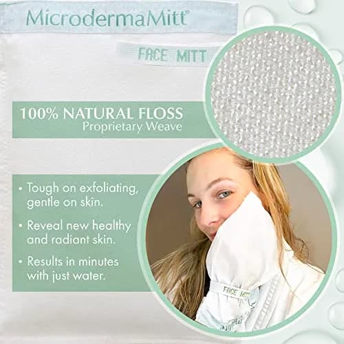 MicrodermaMitt Deep Exfoliating Face Mitt - Turkish Kessa Glove for Gentle Skin Renewal, 1 Count thumbnail 2