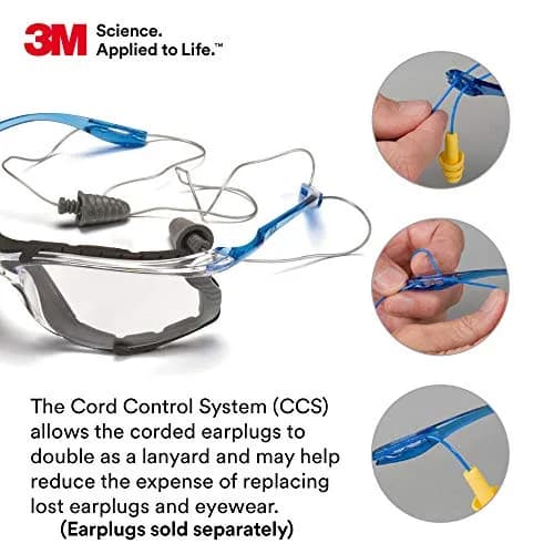 3M Virtua CCS Safety Glasses with Anti-Fog Clear Lens & Foam Gasket | ANSI Z87.1 Certified thumbnail 5