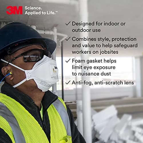 3M Virtua CCS Safety Glasses Gray Lens, 5.6cm x 5.1cm x 2cm | ANSI Z87.1+ Impact Rated, Anti-Fog, UV Protection thumbnail 5