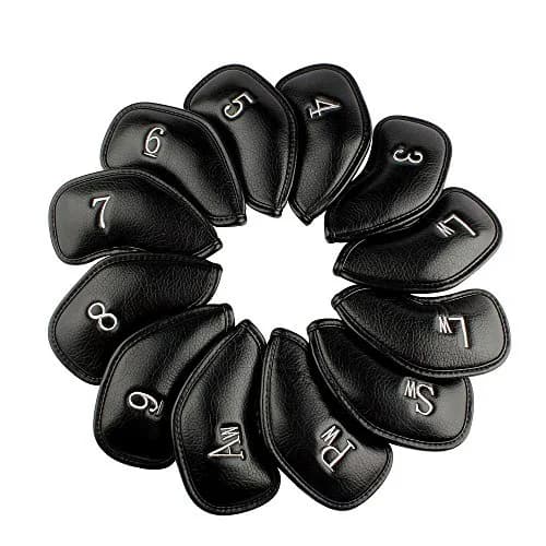 CRAFTSMAN GOLF 12pcs Synthetic Leather Iron Head Covers Set Water-proof Oversize | Fits All Brands thumbnail 1
