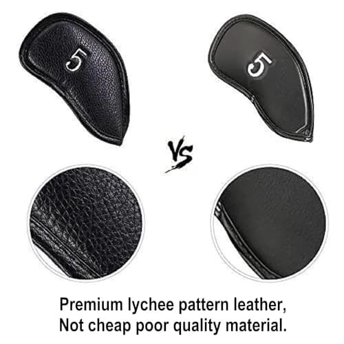 CRAFTSMAN GOLF 12pcs Synthetic Leather Iron Head Covers Set Water-proof Oversize | Fits All Brands thumbnail 4